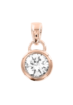 Anhänger aus Silber 925° Rotgold-vergoldet mit Zirkonia 