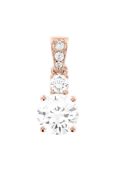 Anhänger aus Silber 925° Rotgold vergoldet mit Zirkonia 