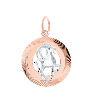 Anhänger Sternzeichen Steinbock aus Rot/ Weißgold 585° 