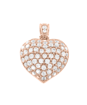 Anhänger aus Silber 925° Rotgold vergoldet mit Zirkonia 