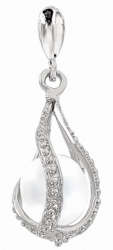 Sterling Silber Anhänger 925er mit Perlen, Zirkonia 