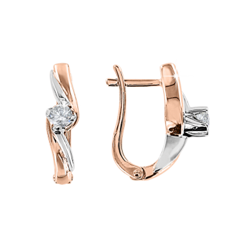 Ohrringe aus Rot/ Weißgold 585° mit Brillanten 