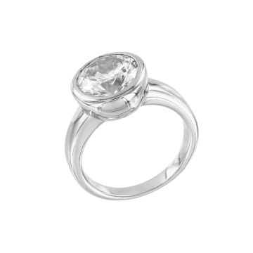 Damen-ring aus 925er Silber mit Zirkonia 