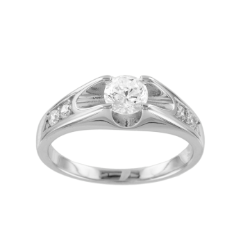 Damen-ring aus 925er Silber mit Zirkonia 