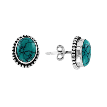Ohrstecker aus Silber 925° mit Türkis 