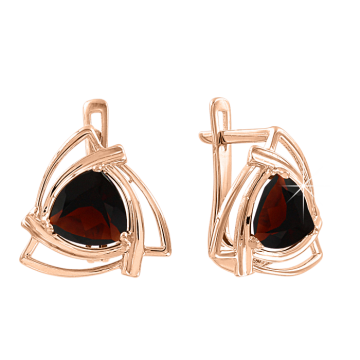 Ohrringe aus Rotgold 585° mit Granat 