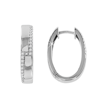 Creolen aus 925er Sterling Silber mit Zirkonia 