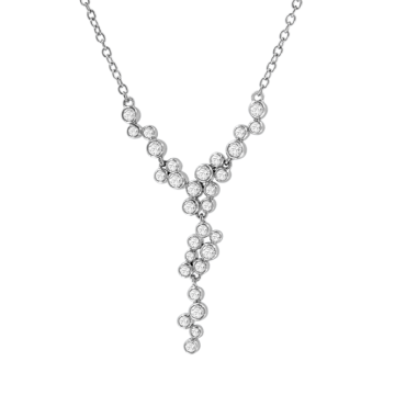Silver necklace with zirconia 