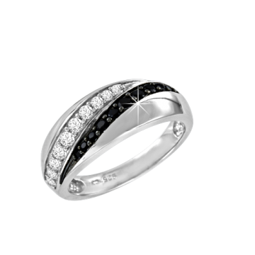 Damen-ring aus 925er Silber mit Zirkonia 