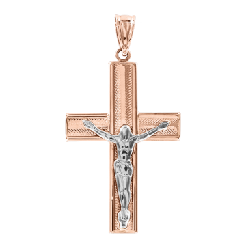 Kreuz Anhänger aus Rotgold 585° 