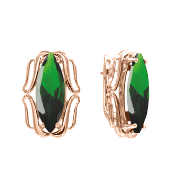 Ohrhänger aus Rotgold 585° mit Zirkonia 