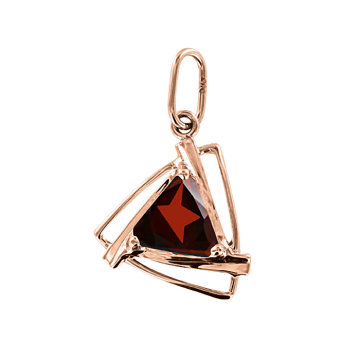 Anhänger aus Rotgold 585° mit Granat 