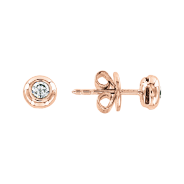 Ohrstecker aus Rotgold 585 mit Brillanten 