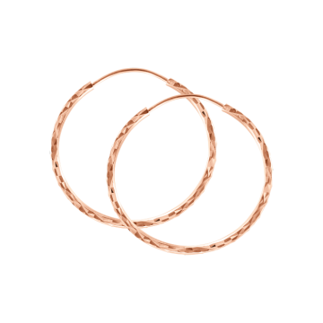 Earrings in red gold of 585 assay value 