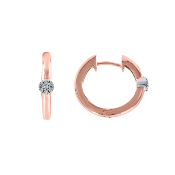 Ohrringe aus Rotgold 585° mit Brillanten 