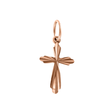 Kreuz Anhänger aus Rotgold 585° 