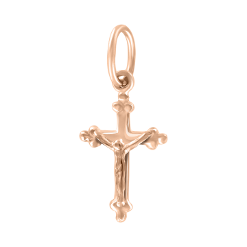 Kreuz Anhänger aus Rotgold 585° 