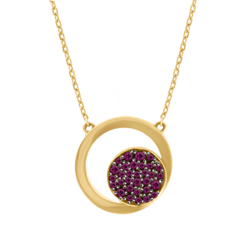 Collier aus Gelbgold 585°/ Zirkonia 