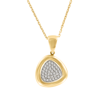 Collier aus Gelbgold 585°/ Zirkonia 