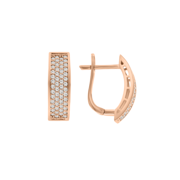 Ohrhänger aus Rotgold 585° mit Zirkonia 