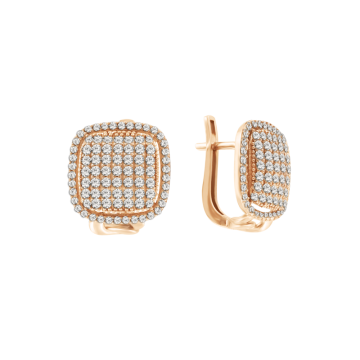 Ohrhänger aus Rotgold 585° mit Zirkonia 