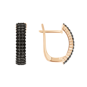 Ohrringe aus Rotgold 585° mit Zirkonia 