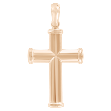 Cross from red gold of 585 assay value 