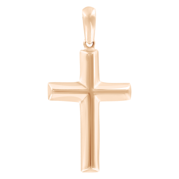 Cross from red gold of 585 assay value 