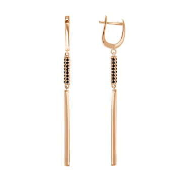 Ohrhänger aus Rotgold 585° mit Zirkonia 