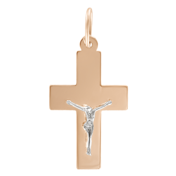 Cross from red gold of 585 assay value 