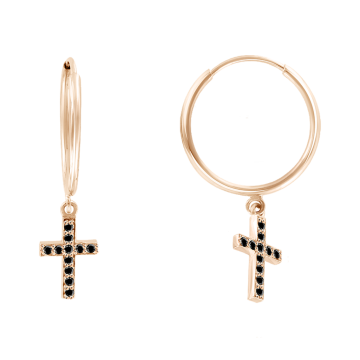 Ohrhänger aus Rotgold 585° mit Zirkonia 