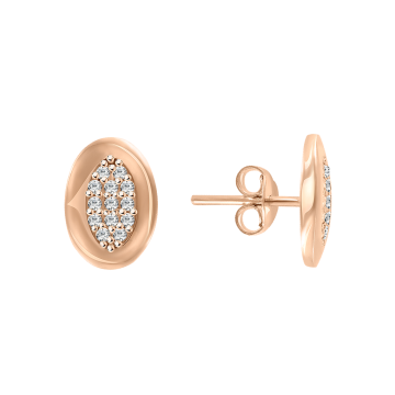 Ohrstecker aus Rotgold 585° mit Zirkonia 