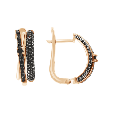 Ohrringe aus Rotgold 585° mit Zirkonia 