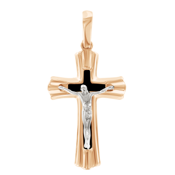 Cross from red gold of 585 assay value 