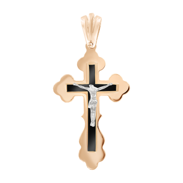 Cross from red gold of 585 assay value 