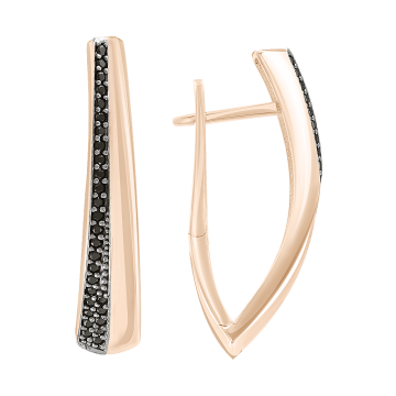 Ohrhänger aus Rotgold 585° mit Zirkonia 