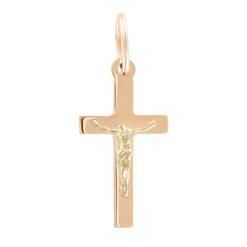 Cross from red gold of 585 assay value 