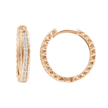 Ohrringe aus Rotgold 585° mit Zirkonia 