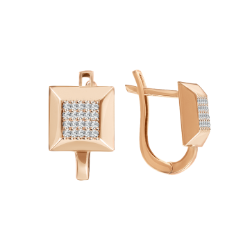 Ohrhänger aus Rotgold 585° mit Zirkonia 