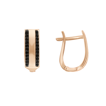 Ohrhänger aus Rotgold 585° mit Zirkonia 