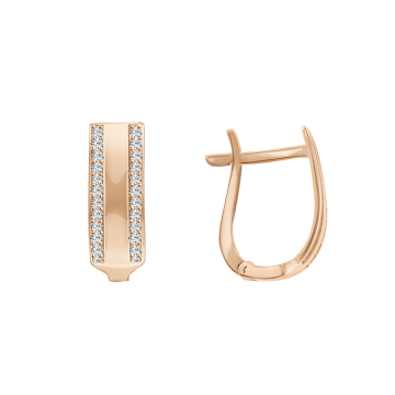 Ohrhänger aus Rotgold 585° mit Zirkonia 