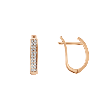 Ohrhänger aus Rotgold 585° mit Zirkonia 