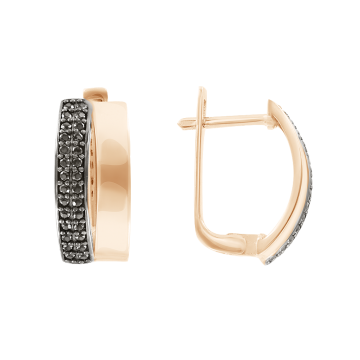 Ohrringe aus Rotgold 585° mit Zirkonia 