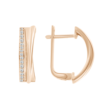 Ohrhänger aus Rotgold 585° mit Zirkonia 