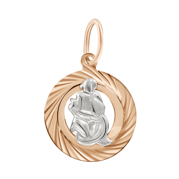 Anhänger Sternzeichen Wassermann aus Rot/ Weißgold 585° 