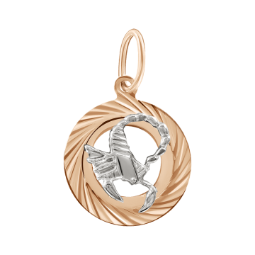 Anhänger Sternzeichen Skorpion aus Rot/ Weißgold 585° 