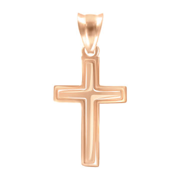 Kreuz Anhänger aus Rotgold 585° 