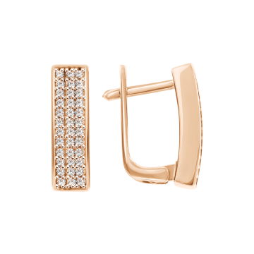 Ohrhänger aus Rotgold 585° mit Zirkonia 