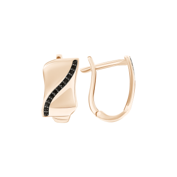 Ohrhänger aus Rotgold 585° mit Zirkonia 