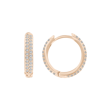 Ohrringe aus Rotgold 585° mit Zirkonia 